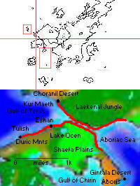 Location of the Sholin Tribes